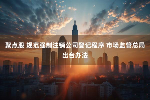 聚点股 规范强制注销公司登记程序 市场监管总局出台办法