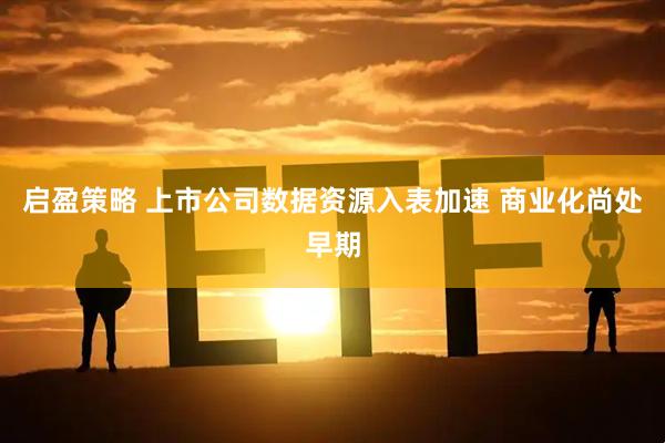 启盈策略 上市公司数据资源入表加速 商业化尚处早期